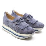 Softwaves mocassin blauw nubuck 7.78.40